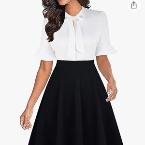 Ranphee black and white dress size Large